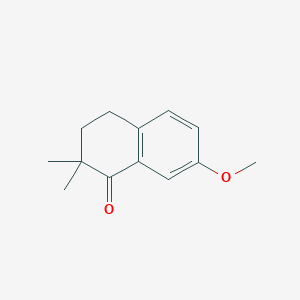 molecular formula C13H16O2 B8442375 7-methoxy-2,2-dimethyl-3,4-dihydro-2H-naphthalene-1-one 