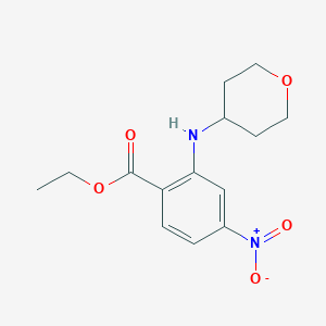 4-Nitro-2-(tetrahydro-pyran-4-ylamino)-benzoic acid ethyl ester