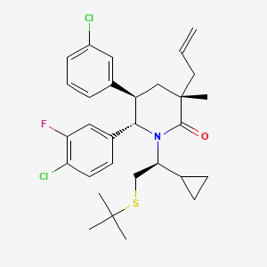 (3S,5R,6S)-3-Allyl-1-((S)-2-(tert-butylthio)-1-cyclopropylethyl)-6-(4-chloro-3-fluorophenyl)-5-(3-chlorophenyl)-3-methylpiperidin-2-one