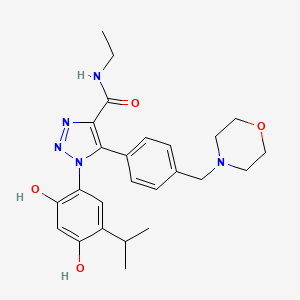 1-(2,4-Dihydroxy-5-isopropylphenyl)-N-ethyl-5-(4-(morpholinomethyl)phenyl)-1H-1,2,3-triazole-4-carboxamide