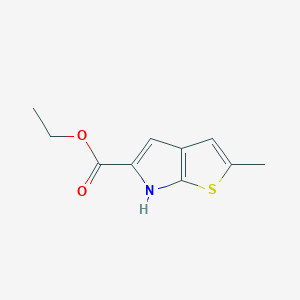 molecular formula C10H11NO2S B8442497 2-Methyl-6H-thieno[2,3-b]pyrrole-5-carboxylic acid ethyl ester 