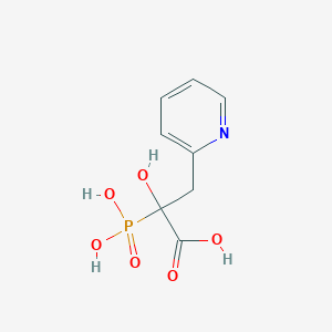 molecular formula C8H10NO6P B8442519 2-Hydroxy-2-phosphono-3-(2-pyridyl)propanoic acid 