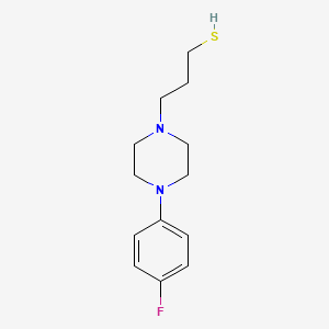 molecular formula C13H19FN2S B8442521 3-[4-(4-Fluorophenyl)piperazin-1-yl]propanethiol 