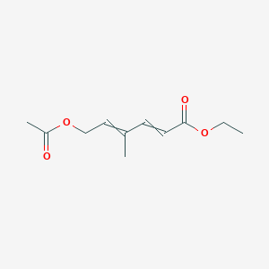 molecular formula C11H16O4 B8442524 Ethyl 6-(acetyloxy)-4-methylhexa-2,4-dienoate CAS No. 86459-94-1