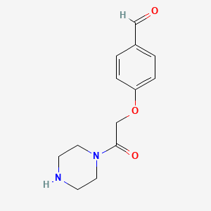4-(2-Oxo-2-(piperazin-1-yl)ethoxy)benzaldehyde