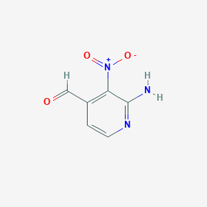molecular formula C6H5N3O3 B8442637 2-Amino-3-nitroisonicotinaldehyde 