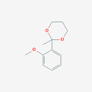 molecular formula C12H16O3 B8442675 2-(2-Methoxyphenyl)-2-methyl-[1,3]dioxane 