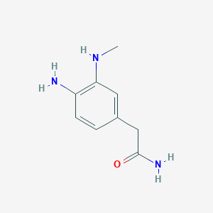 molecular formula C9H13N3O B8442725 2-(4-Amino-3-methylamino-phenyl)-acetamide 