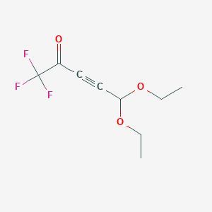 molecular formula C9H11F3O3 B8442790 5,5-Diethoxy-1,1,1-trifluoro-pent-3-yn-2-one 