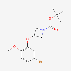 molecular formula C15H20BrNO4 B8442796 Tert-butyl 3-(5-bromo-2-methoxyphenoxy)azetidine-1-carboxylate 