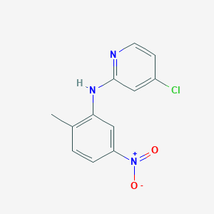 molecular formula C12H10ClN3O2 B8442807 2-[(4-Chloro)pyridin-2-ylamino]-1-methyl-4-nitrobenzene 