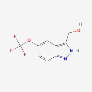 molecular formula C9H7F3N2O2 B8442814 1H-Indazole-3-methanol, 5-(trifluoromethoxy)- 