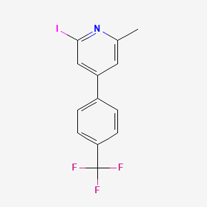 molecular formula C13H9F3IN B8442819 2-Iodo-6-methyl-4-(4-trifluoromethyl-phenyl)pyridine 