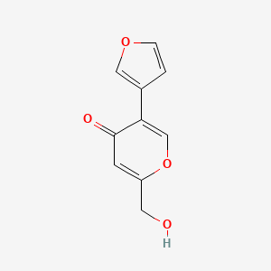 molecular formula C10H8O4 B8442858 2-Hydroxymethyl-5-furan-3-yl-pyran-4-one 