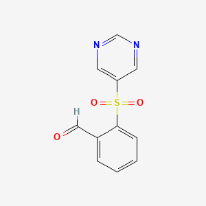 2-(Pyrimidine-5-sulfonyl)benzaldehyde