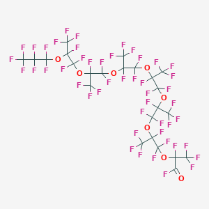 molecular formula C24F48O8 B084429 3,6,9,12,15,18,21-Heptaoxatetracosanoyl fluoride, 2,4,4,5,7,7,8,10,10,11,13,13,14,16,16,17,19,19,20,22,22,23,23,24,24,24-hexacosafluoro-2,5,8,11,14,17,20-heptakis(trifluoromethyl)- CAS No. 13140-25-5