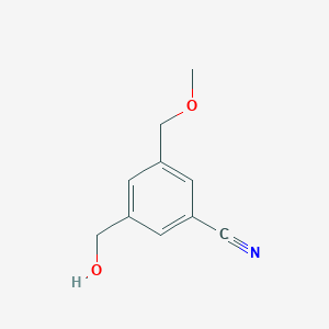 molecular formula C10H11NO2 B8442911 3-Hydroxymethyl-5-methoxymethyl-benzonitrile 
