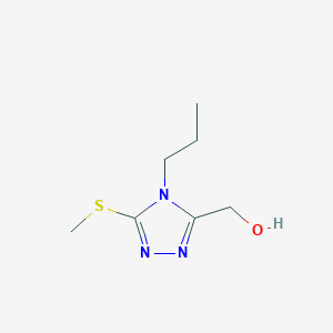 molecular formula C7H13N3OS B8442950 3-hydroxymethyl-5-methylthio-4-propyl-4H-1,2,4-triazole 