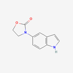 molecular formula C11H10N2O2 B8442992 3-(1H-indol-5-yl)oxazolidin-2-one 