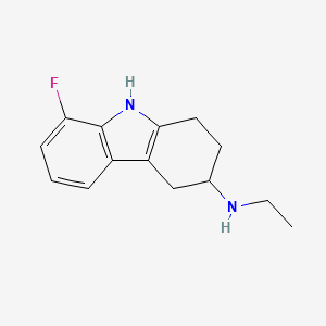 molecular formula C14H17FN2 B8443017 3-(Ethylamino)-8-fluoro-1,2,3,4-tetrahydrocarbazole 