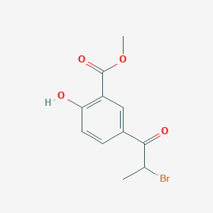 2-Bromo-4'-hydroxy-3'-methoxycarbonylpropiophenone
