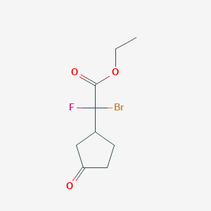Ethyl 2-bromo-2-fluoro-2-(3-oxocyclopentyl)acetate