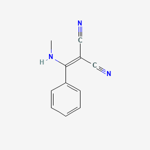 molecular formula C11H9N3 B8443087 [(Methylamino)phenylmethylene]methane-1,1-dicarbonitrile 