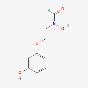 molecular formula C9H11NO4 B8443130 N-formyl-N-hydroxy-2-(3-hydroxyphenoxy)ethylamine 