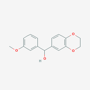 molecular formula C16H16O4 B8443176 (2,3-Dihydro-benzo[1,4]dioxin-6-yl)-(3-methoxy-phenyl)-methanol 