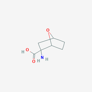 molecular formula C7H11NO3 B8443187 2-Amino-7-oxa-bicyclo[2.2.1]heptane-2-carboxylic acid 