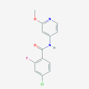 molecular formula C13H10ClFN2O2 B8443208 4-chloro-2-fluoro-N-(2-methoxy-4-pyridyl)benzamide 