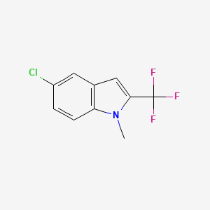molecular formula C10H7ClF3N B8443214 5-Chloro-1-methyl-2-(trifluoromethyl)indole 