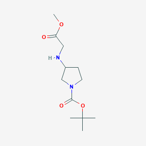 molecular formula C12H22N2O4 B8443237 3-(Methoxycarbonylmethyl-amino)-pyrrolidine-1-carboxylic acid tert-butyl ester 