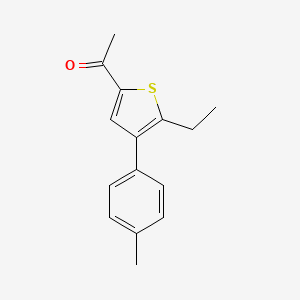 molecular formula C15H16OS B8443246 1-(5-Ethyl-4-p-tolyl-thiophen-2-yl)-ethanone 