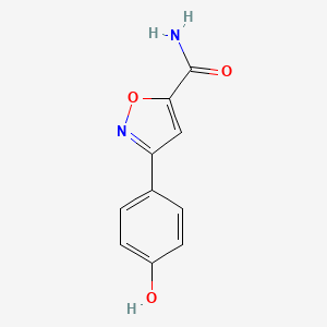 molecular formula C10H8N2O3 B8443247 3-(4-Hydroxy-phenyl)-isoxazole-5-carboxylic acid amide 