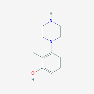 molecular formula C11H16N2O B8443258 1-(3-Hydroxy-2-methylphenyl)piperazine 