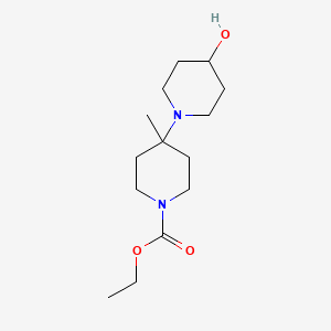 molecular formula C14H26N2O3 B8443261 Ethyl 4-(4-hydroxy-1-piperidyl)-4-methyl-piperidine-1-carboxylate 