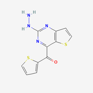 molecular formula C11H8N4OS2 B8443321 2-Hydrazinothieno[3,2-d]pyrimidin-4-yl 2-thienylmethanone 