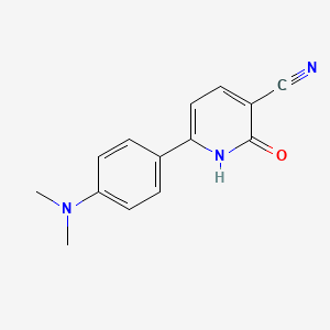 molecular formula C14H13N3O B8443333 6-[p-(Dimethylamino)phenyl]-1,2-dihydro-2-oxonicotinonitrile 