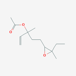 molecular formula C13H22O3 B084434 1-(3,4-Epoxy-4-methylhexyl)-1-methylallyl acetate CAS No. 10378-82-2