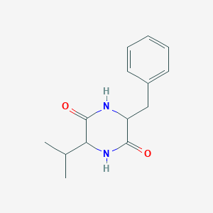 molecular formula C14H18N2O2 B084435 3-苄基-6-异丙基-2,5-哌嗪二酮 CAS No. 14474-71-6