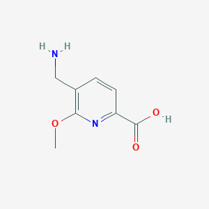 molecular formula C8H10N2O3 B8443531 5-Aminomethyl-6-methoxypyridine-2-carboxylic acid 