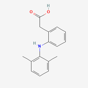 molecular formula C16H17NO2 B8443540 2-(2,6-Dimethylanilino)benzeneacetic acid 