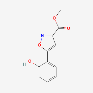 molecular formula C11H9NO4 B8443552 Methyl 5-(2-hydroxyphenyl)isoxazole-3-carboxylate 