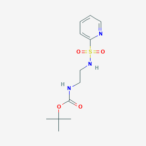 molecular formula C12H19N3O4S B8443679 Tert-butyl 2-(pyridine-2-sulfonamido)ethylcarbamate 