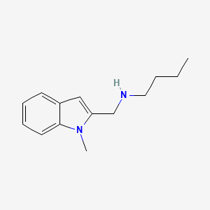 molecular formula C14H20N2 B8443687 N-((1-Methyl-1H-indol-2-yl)methyl)butan-1-amine 