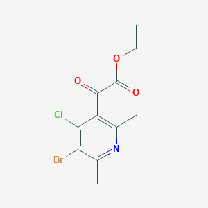 molecular formula C11H11BrClNO3 B8443739 Ethyl 2-(5-bromo-4-chloro-2,6-dimethylpyridin-3-yl)-2-oxoacetate 