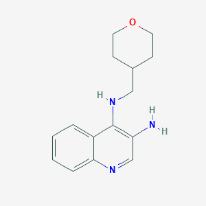 molecular formula C15H19N3O B8443740 N4-(tetrahydro-2H-pyran-4-ylmethyl)quinoline-3,4-diamine 