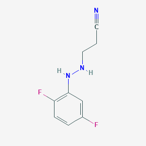 molecular formula C9H9F2N3 B8443779 3-(2-(2,5-Difluorophenyl)hydrazinyl)propanenitrile 
