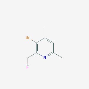 molecular formula C8H9BrFN B8443806 3-Bromo-2-(fluoromethyl)-4,6-dimethylpyridine 